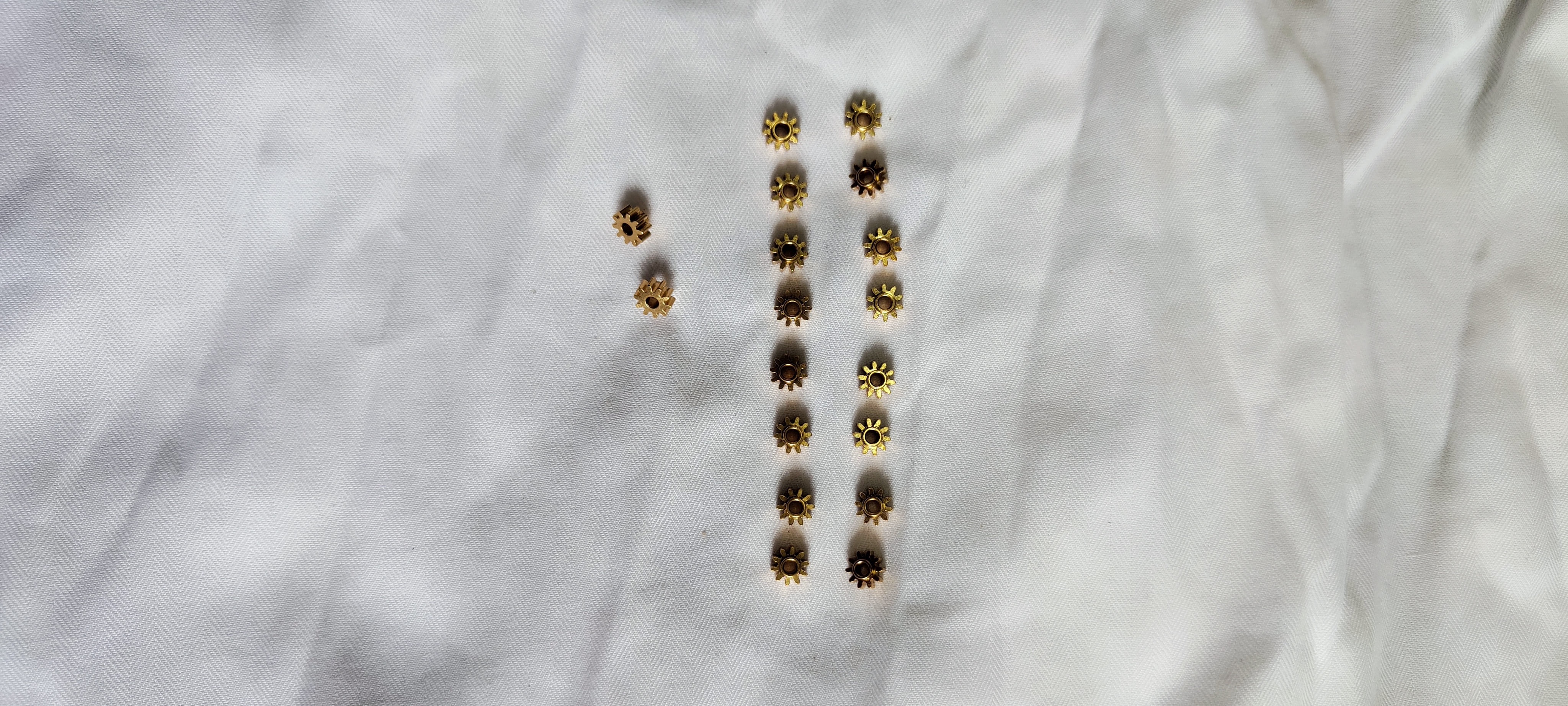 Small batch brass turned components collection