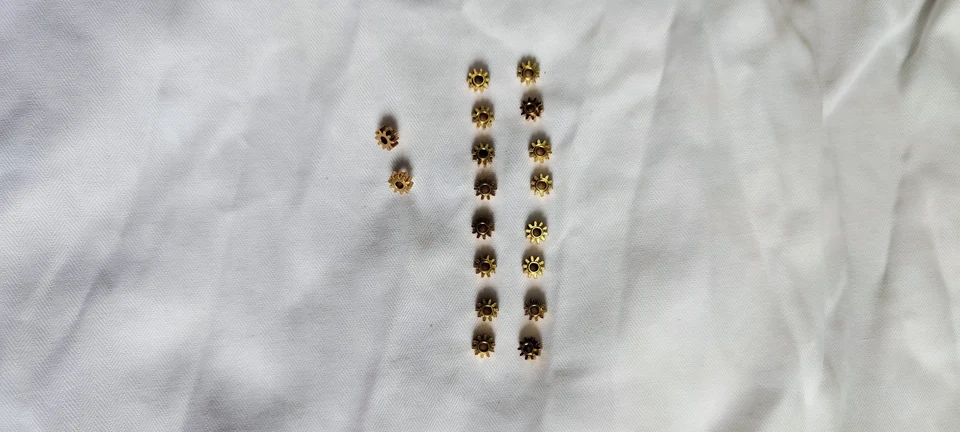 Small batch brass turned components collection